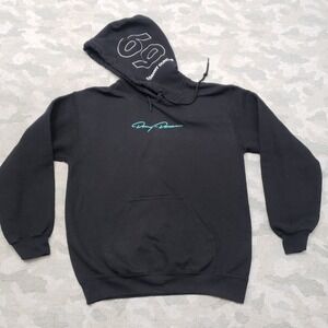Danny Duncan Sweatshirt Mens Small Black #69 Pockets Hooded Long Sleeve